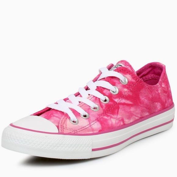 CONVERSE | Chuck Taylor All-Star hot pink tie dye low top sneakers/shoes M5 W7 - Picture 1 of 7